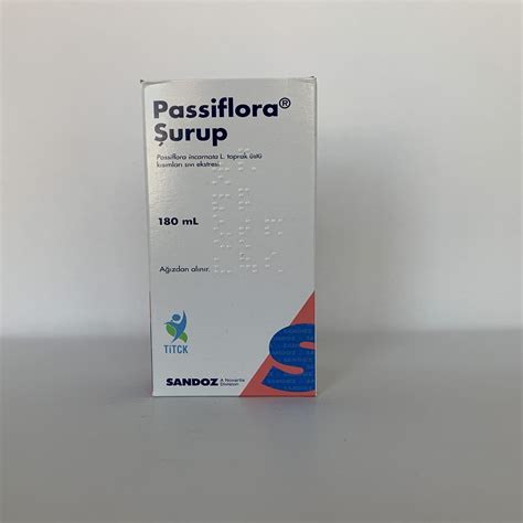 passiflora şurup 180 ml sandoz